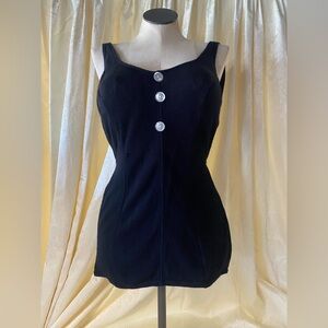 Vintage 1930s Black Wool-Lastex One-Piece Bathing Suit – 1930s Hollywood Glamour